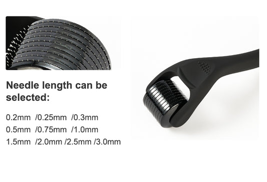 Frosted derma roller 540 black color