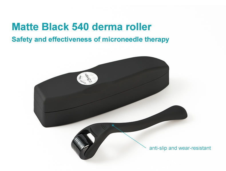 Frosted derma roller 540 black color