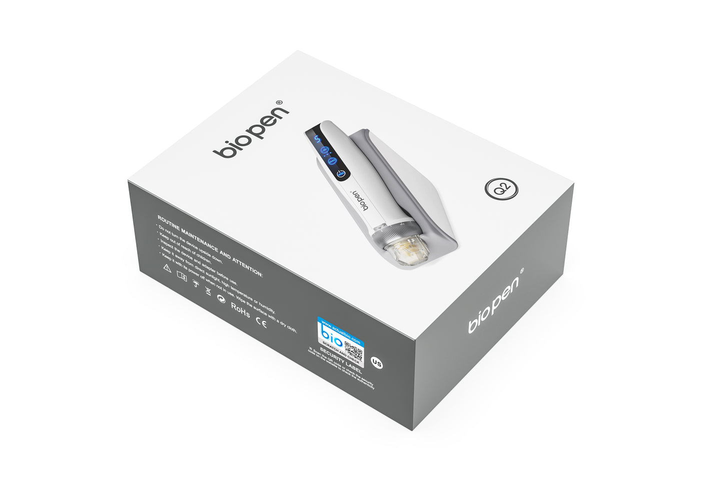 Auto MTS Electroporation Bio Pen with 9/14/25pin cartridges LED light micro-needling bio Pen Q2