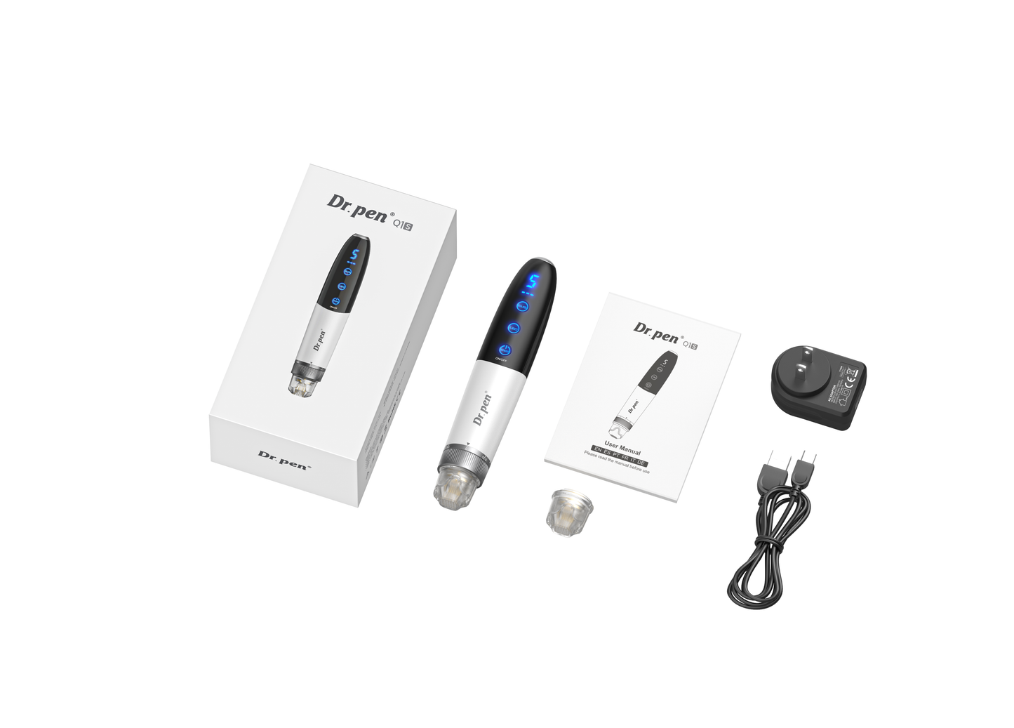 NEW Q1S Dr. Pen with 9/14/25/nano pin cartridges