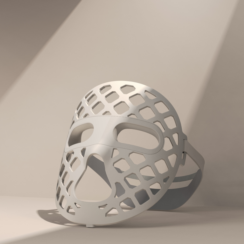 LED beauty hollow-out facial mask
