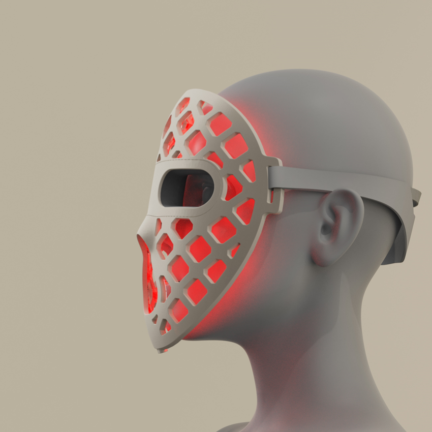 LED beauty hollow-out facial mask