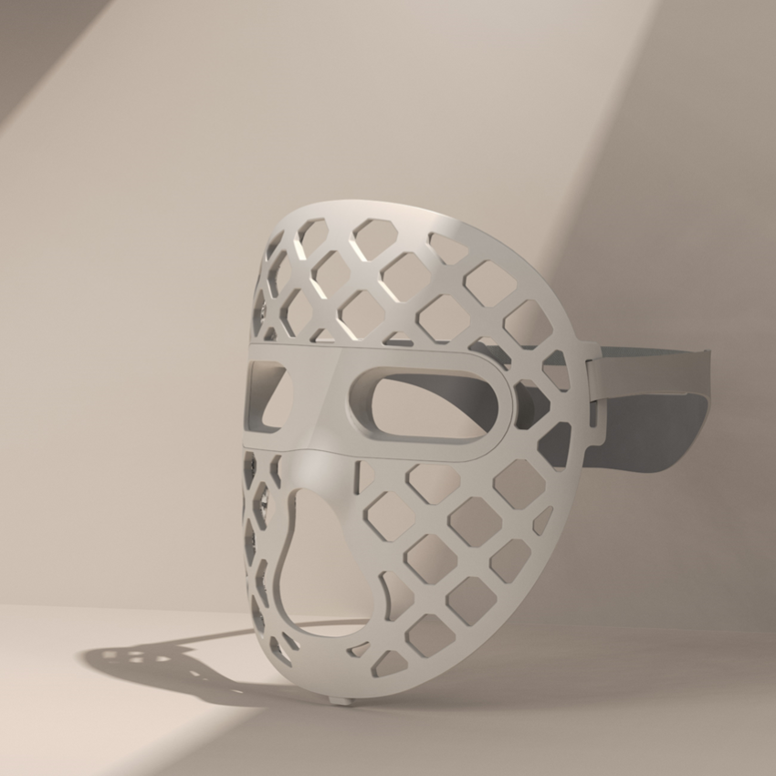 LED beauty hollow-out facial mask