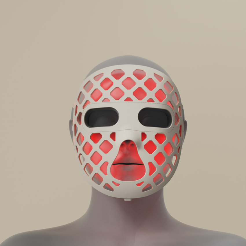 LED beauty hollow-out facial mask