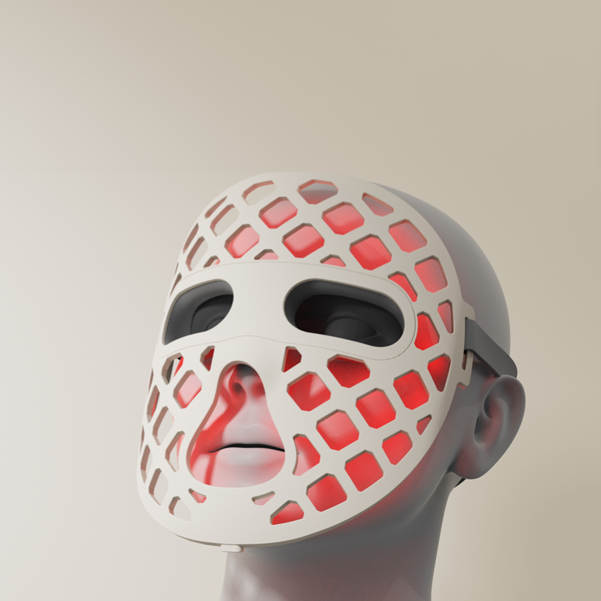 LED beauty hollow-out facial mask