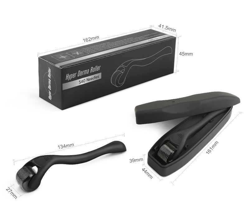 Frosted derma roller 540 black color