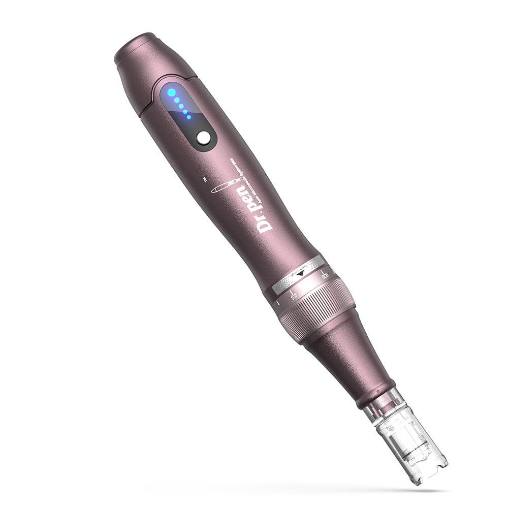 Ultima A10 Professional Micro-needling Pen - Wireless Derma Auto Pen - Best Skin Care Tool Kit for Face and Body - 5 Cartridges (2pcs 16pin + 3pcs 36pin)